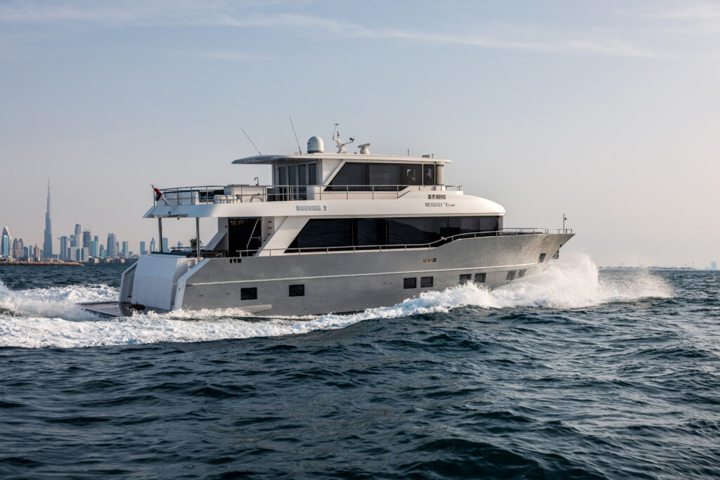Profile of RODINIA 2 76 foot Gulf Craft yacht for sale