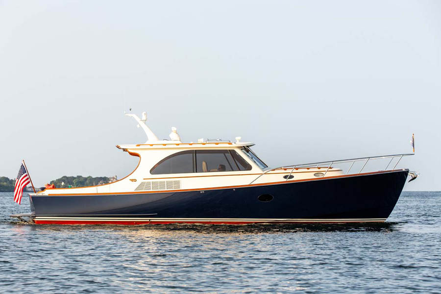Profile of MAGGIE MAE 43 foot Hinckley yacht for sale