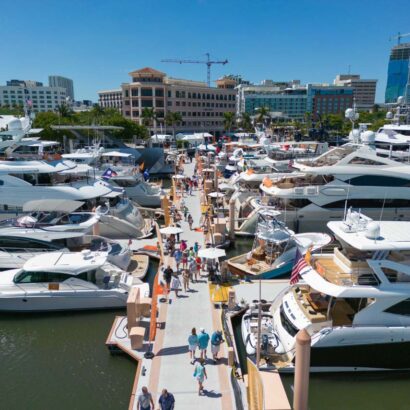 Worth Avenue Yachts' Display at the 2023 Palm Beach Boat Show
